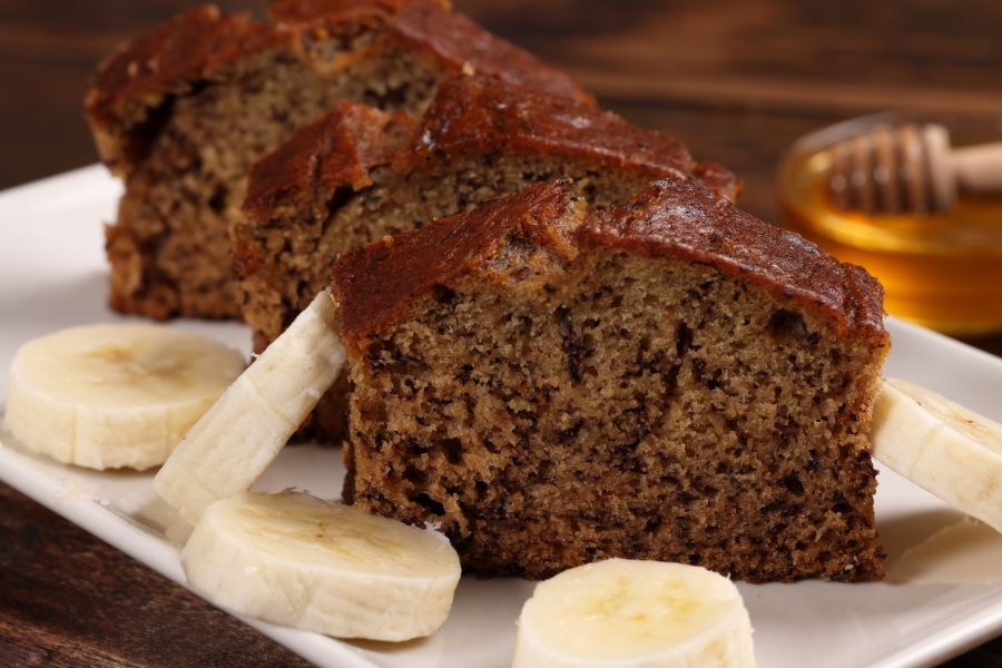 Bolo de banana de liquidificador